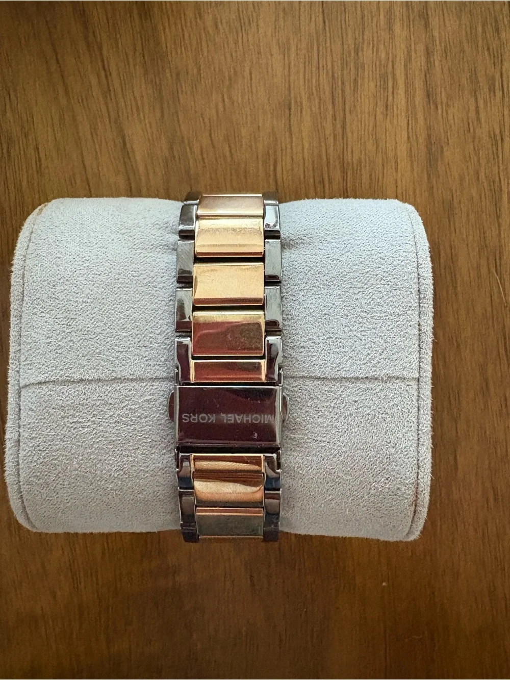 Michael Kors Rose Gold and Gunmetal Crystal-Accent Watch